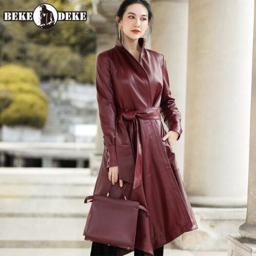BEKEDEKE Women's Long Sheepskin Coats