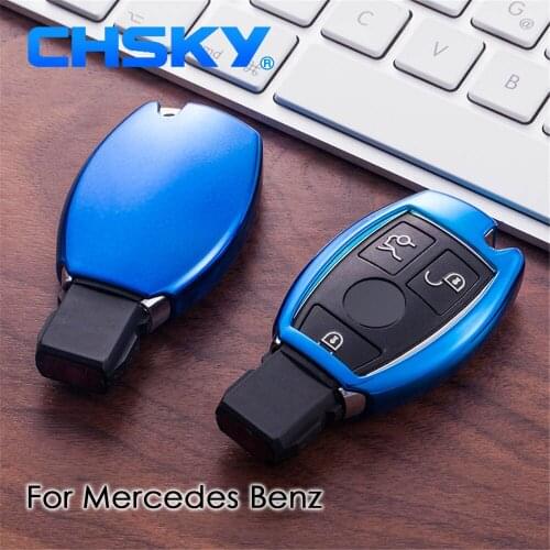CHSKY TPU For mercedes key cover Case For mercedes benz w212 W210 A B C E S Class Car key cover keychain for benz accessories