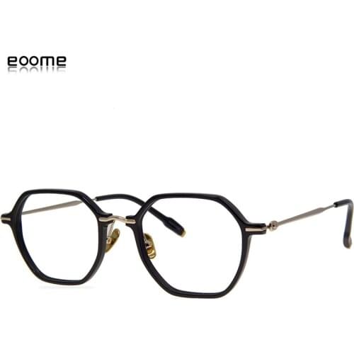 Eoome new design luxury vintage square shape TITANIUM high quality best optical frame hand made design fast delivery