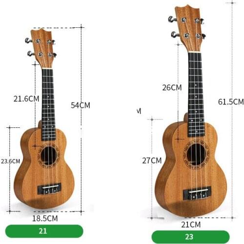 Rosefinch 21/23 inch Ukulele Soprano Hawaii Mini Guitar Starter Wooden Ukelele Kids Guitar for Students Beginners