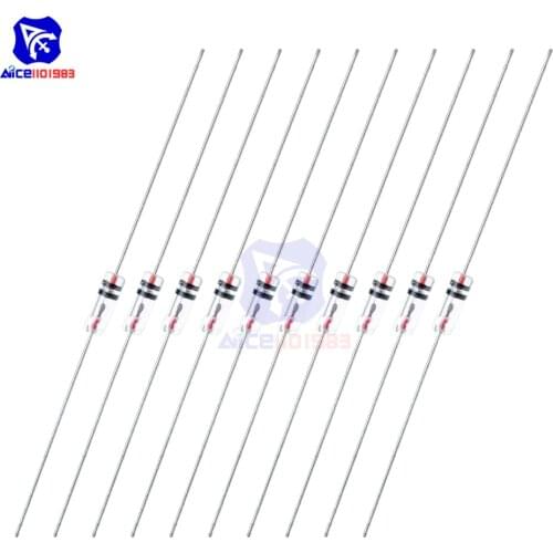 Diymore 1N34A 1N34 Germanium Diode 50mA 65V DO-35 (DO-204AH) IN34A IN34 Axial for TV FM AM Radio Detection