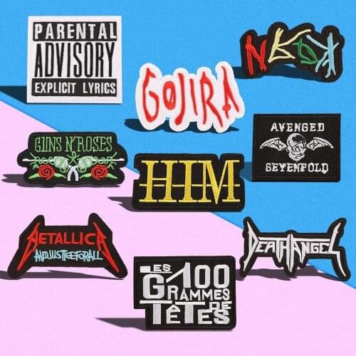 ROCK BAND PUNK DIY Embroidery Applique Ironing Clothing Sewing Supplies Decorative Badges Classic MUSIC Badge Appliques