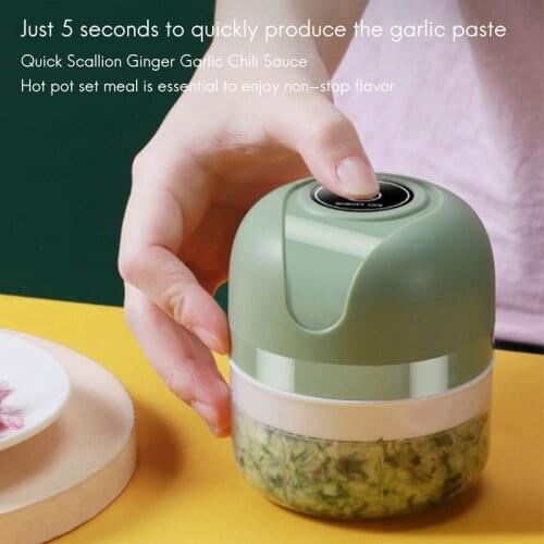 100Ml Mini Electric Garlic Crusher Grinder Masher USB Vegetable Chili Meat Chopper Press Garlic Kitchen Tools Accessories
