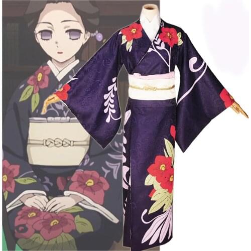 Anime Demon Slayer: Kimetsu no Yaiba Tamayo kimono Cosplay Costume