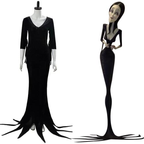 Morticia Addams Costume Dress The Addams Cosplay Family Costume Outfit Dress Suit Uniform