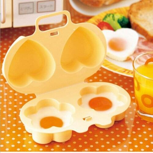 Kitchenware Microwave Oven Egg Steamer Heart and Flowers Shape Rice Ball Mould Container Home Cooking Mold Kitchen Tool Gadgets