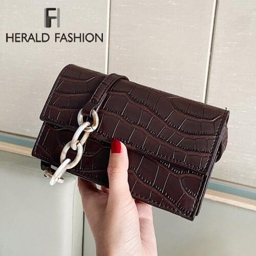 Retro Crocodile Pattern Shoulder Messenger Bags for Women Ladies Vintage Handbags Casual Solid Shoulder Bags New Crossbody Bag