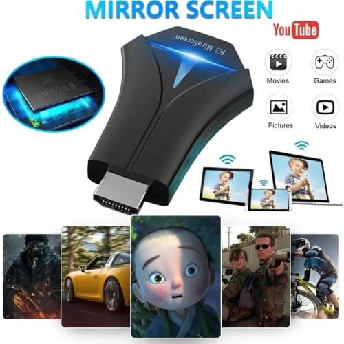 Mirascreen K12 TV Stick Wifi Display Receiver HDMI-compatible Adapter Stream Cast Mirror Screen Airplay Miracast Anycast