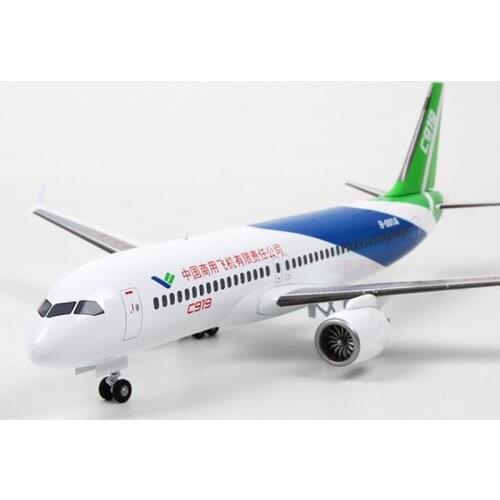32CM 1:120 COMAC C919 model Air China airlines W base landing gear metal alloy Diecast aircraft plane collectible decoration Toy