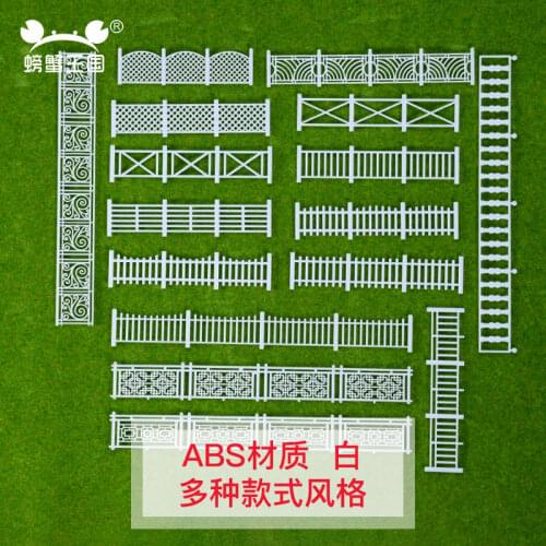 10pcs/lot Model Fence ABS Plastic 1/50 scale Model Train Railway Building Fence Wall Diorama Accessory