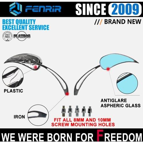 Chopper Motorcycle Side Mirror for Harley Triumph Honda shadow vt750 vtx 1300 1800 Kawasaki Suzuki m109r HYOSUNG Yamaha xvs 650