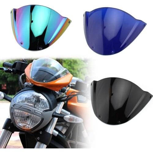 Motorcycle Sports Windshield WindScreen Visor Viser Fits For Ducati Monster 696 796 1100 1100S Double Bubble