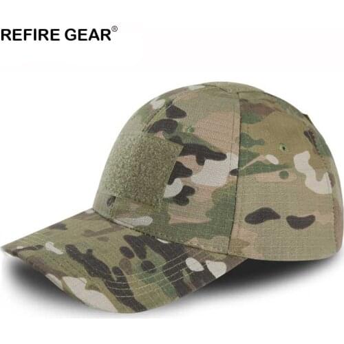 ReFire Gear Outdoor Snapback Camouflage Hat Hiking Hunting Baseball Cap Men Rip-Stop Adjustable Fishing Camping Jungle Caps