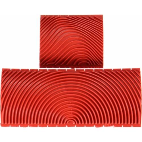 2pcs Wood Graining Grain Rubber Patin Painting Effects Simulating Wood Grainer Drawing Grain Diatom Mud Scraping Cylinder