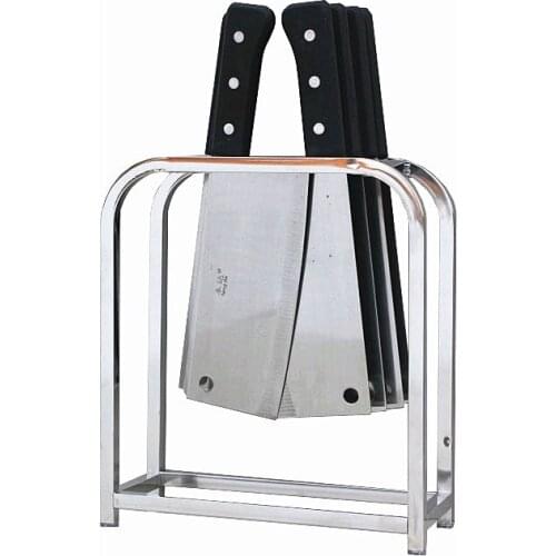 2019 Newest Kitchen Dinnerware Storage Rack Chopping Block Draining Holder Stainless Steel Knife Holder