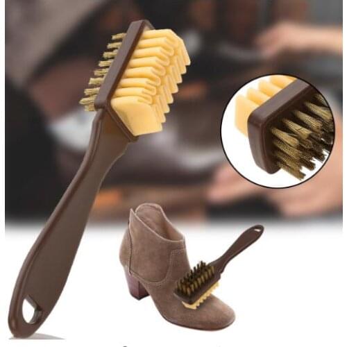 Useful 2 side Shoe Brush and Rubber Home Suede Shoes Leather Shoes Polishing Brushes Boot Cleaner Mayitr