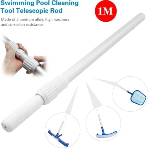 Portable Swimming Pool Skimmer Aluminum Alloy Telescopic Handle Stick Joint For Brush Salvage Net Swimming Pool Tool