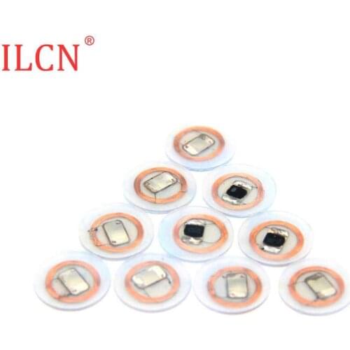 S50 1K IC 13.56MHz Transparent Coin Keyfob Card RFID ISO14443A Wrist Band Card Token Tag Key Fob Access Control 25mm 10pcs