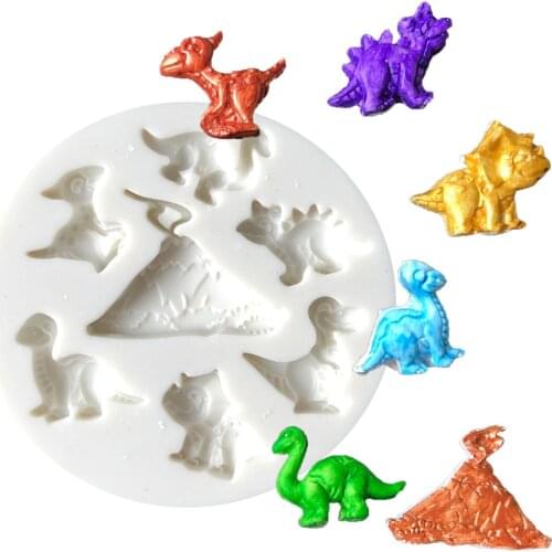 Sugarcraft Dinosaur silicone cake mold fondant mold cake decorating tools chocolate gumpaste mould rubber mould