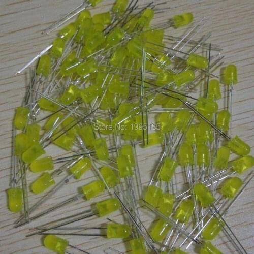 5mm Led Yellow 1000pcs F5 LED 5MM Yellow To Yellow DIP2 Long Legs 5mm Led Yellow New and original
