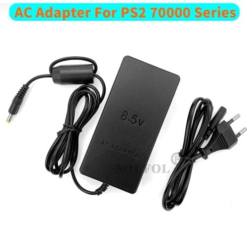 Euro Plug Black Convenient AC Adapter Charger Power Supply For PlayStation 2 For PS2 70000 Output DC 8.5V 5.6A Dropshipping