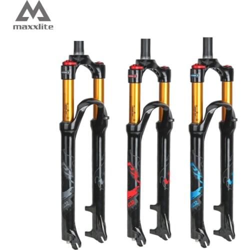 Maxxlite New Bicycle Air Fork 26/27.5 /29er MTB Mountain Bike Suspension Fork mtb Bike Fork 120mm Travel axle 9*100mm