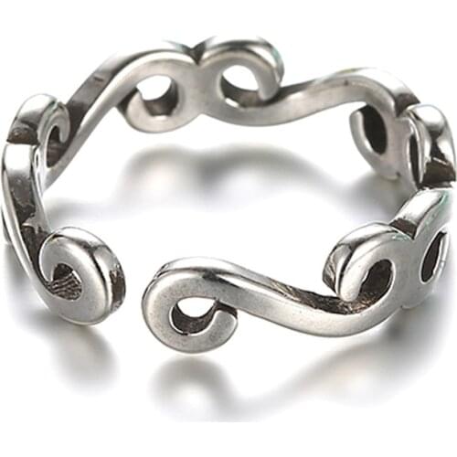 New Fashion Unique Vintage Design 925 Sterling Silver Adjustable Size Rings for Women Jewelry Birthday Gift Drop Shipping Cheap