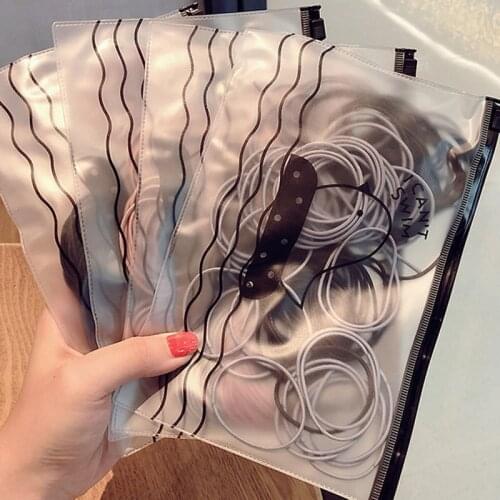 100 Pcs/Bag Simple Small Circle Thin Hair Rope High Elastic Rubber Bands Girls Lovely Elastic Hair Bands Kids Hair Accessories