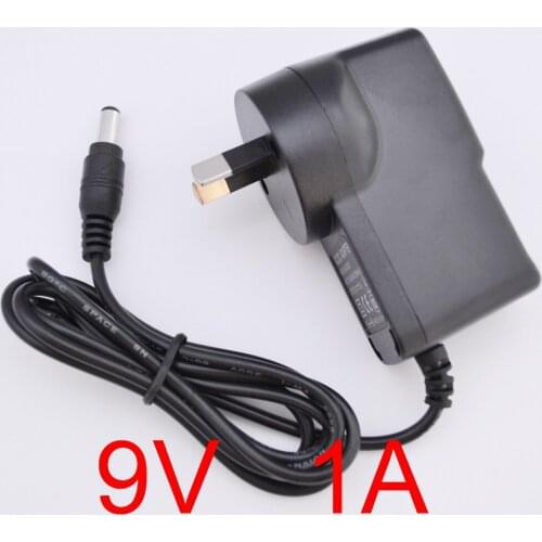 100PCS High quality 9V 1A AC 100V-240V Converter Switching power adapter DC 1000mA Supply AU Plug DC 5.5mm x 2.1mm