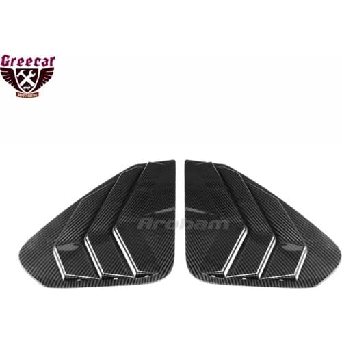 2PCS Rear Side Window Carbon Shutters Decorative Cover Rear Window Trim Strip Auto Accessories For Toyotra Wildlander Rav4 2020