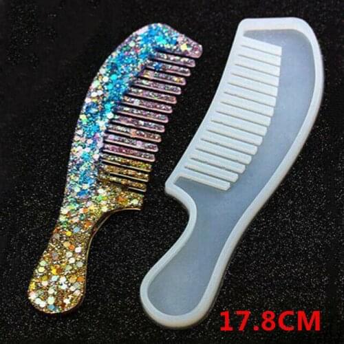 3D Transparent Comb Mold Silicone Resin Epoxy Mould Epoxy DIY Craft Orament Decorative Jewelry Making Tools Craft Gift
