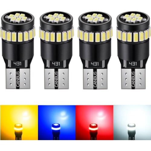 4x t10 led canbus 24leds 3014smd Parking Light Back Up light Bulb for kia soul/rio/sportage 2011 accessoires voiture led t10 w5w
