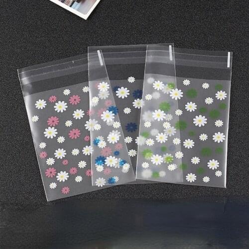 50pcs/lot Plastic Transparent Cellophane Polka Dot Candy Cookie Gift Bag with DIY Self Adhesive Pouch For Wedding Birthday Party