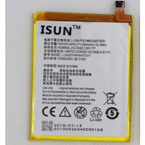 ISUNOO 2800mAh Li3928T44P8h475371 battery for ZTE Blade A1 AXON Mini B2015 C880 C880A C880S C880U Blade V8mini Xiaoxian 3 +tools