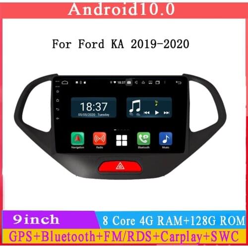 Android 10 car multimedia player for ford KA 2018 2019 2020 with gps navigation autoradio TDA 7851 8core 4g ram 64g rom