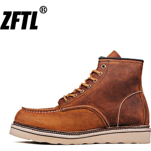 ZFTL Mens Casual Vintage Boots Man Desert boots Motorcycle boots Couple Martins Boots American Retro Ankle Boots