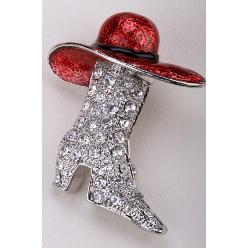 Boot pin for women austrian crystal gold & silver color jewelry gifts ZP58 wholesale dropshipping