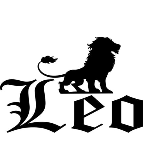 CS-1887# Vinyl Decal Leo Car Sticker Waterproof Car Decor for Auto Truck on Bumper Rear Window
