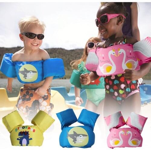 Children Swimming Aids Kids Baby Float Arm Swimming Cartoon Float Life Jackets Safety Vest Swimming Arm Ring Pool Accessories