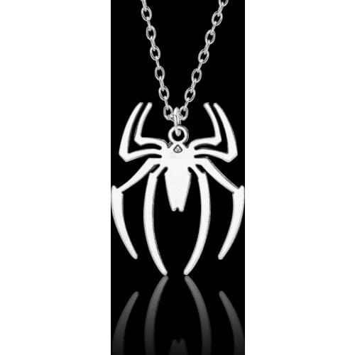 DIY Ancient Alloy Spider Pendant For Women And Men Necklace Punk Style Party Animal Pendant Necklace Jewelry Gifts 2019
