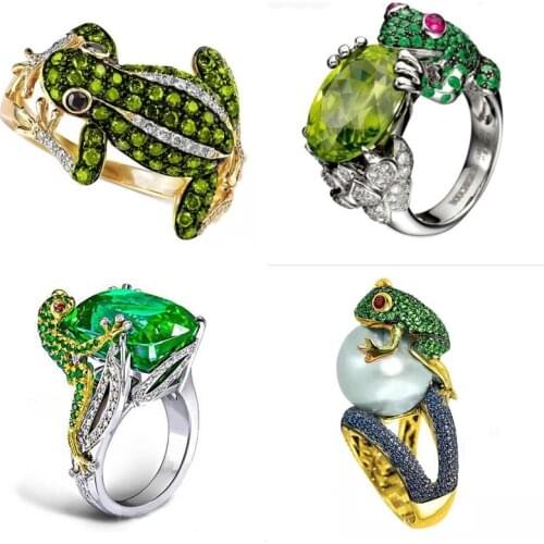 Exquisite Unique Spider Fog Finger Rings for women Shiny CZ Crystals Stone Animal Rings Female Anel accessories gifts