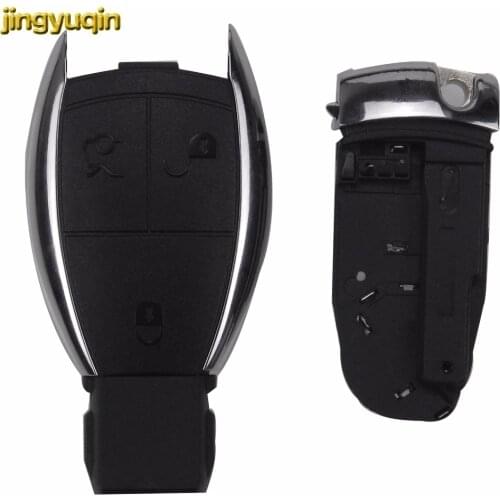 Jingyuqin 10pcs Remote Smart Car Key Case Fob Battery Holder For Mercedes Benz A B C E G R S CL CLK E G GL M S SL CLK SLK W203
