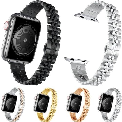 Metal Strap for Apple Watch 6 se Band 40mm 44mm Womens Slim Bracelet for iWatch Series 5 4 3 38mm 42mm Stainless Steel Wristband