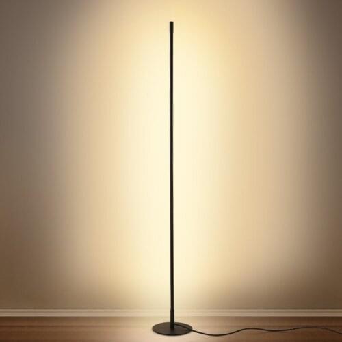 Nordic Minimalist LED Floor Lamp Creative Simple Line Standing Lamps for Living Room Black Metal Luminaria Stand Light Fixtures