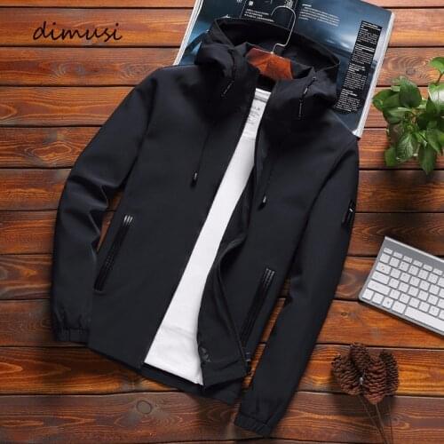 DIMUSI Mens Bomber Zipper Jacket Casual Male Slim Fit Pilot Military Coats Fashion Outwear Hooded Jackets Mens Clothing