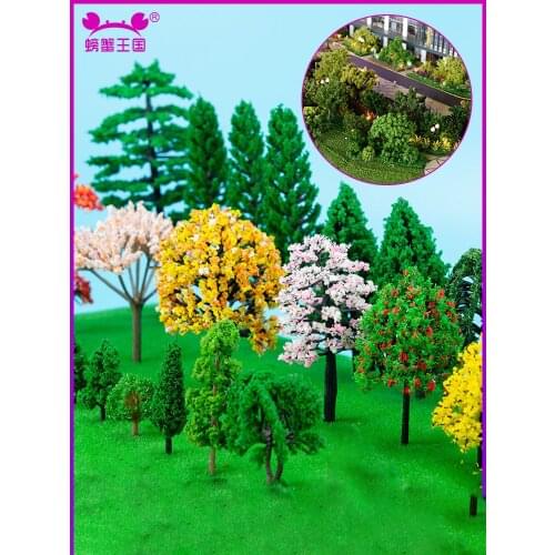 Model Trees Set DIY Miniature Scale For Building Trains Railway Scenery Layout Landscape Accessories Toys
