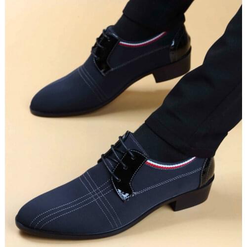 2021 New Cloth Upper Men Shoes Leather Breathable British Leisure Suit business dress mens canvas shoes B15-74