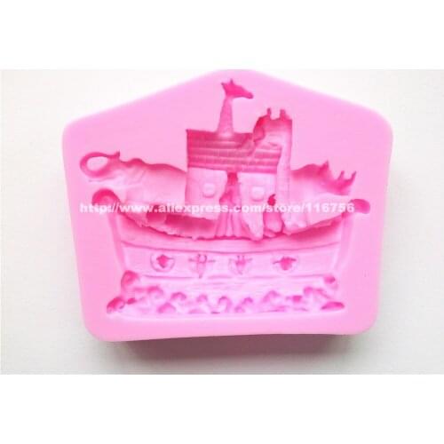 New! Free Shipping Ship Shaped Silicone Mold Cake Decoration Fondant Cake 3D Food Grade Silicone Mould 187