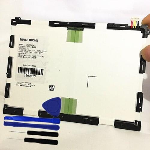 New Original High Quality 6000mAh EB-BT550ABE Battery For Samsung Galaxy Tab A 9.7 SM-T550 T550 T555 T550X P550 P555 P550C