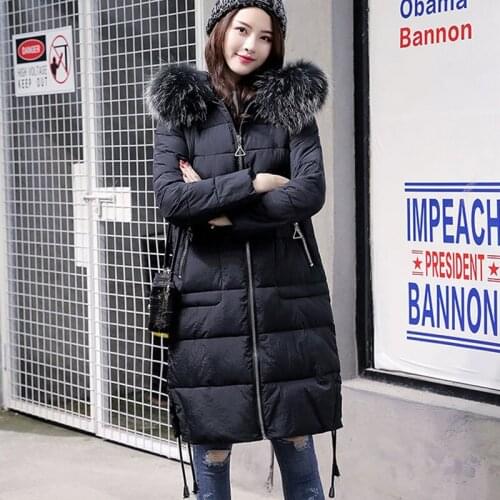 Winter Warm Coat Women Long Parkas Fashion Faux Fur Hooded Womens Overcoat Casual Cotton Padded Jacket 8101658